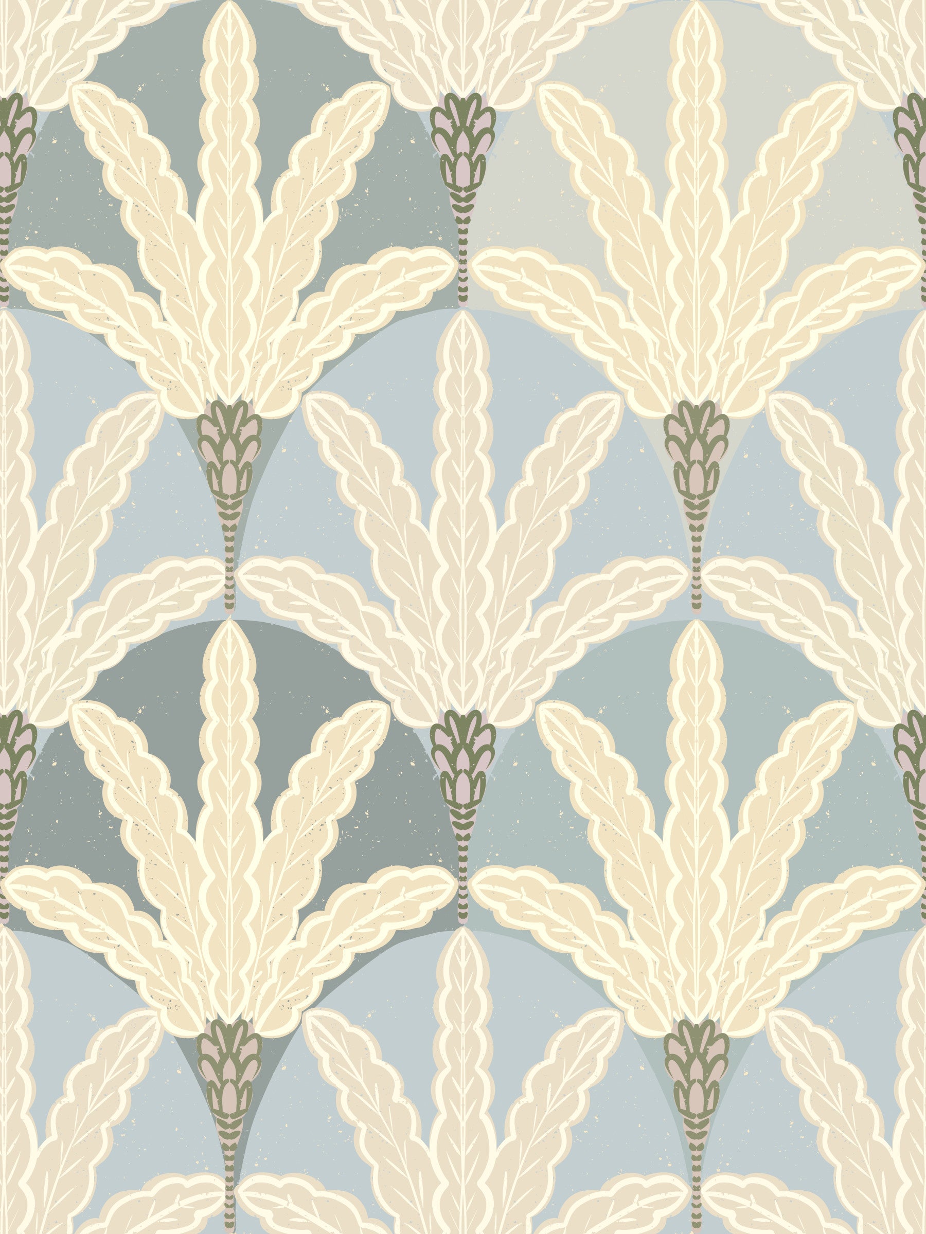 Serene Deco Foliage Behang