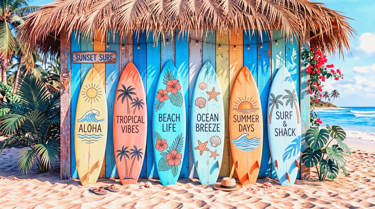 Pictură murală de perete Tropical Surf Shack Dreams