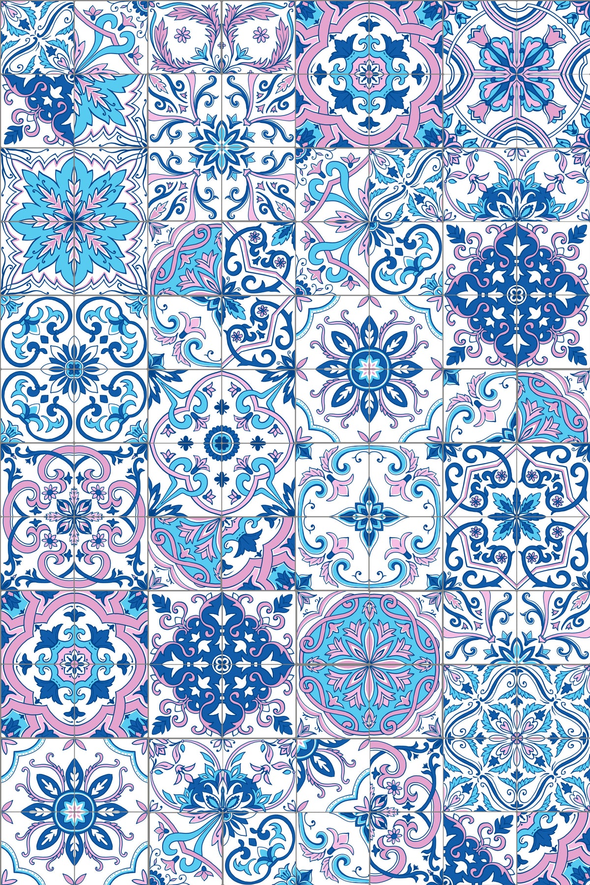 Tonalità mediterranee / Piastrelle Azulejo 3 Carta da parati⁠ in your room — zoomed