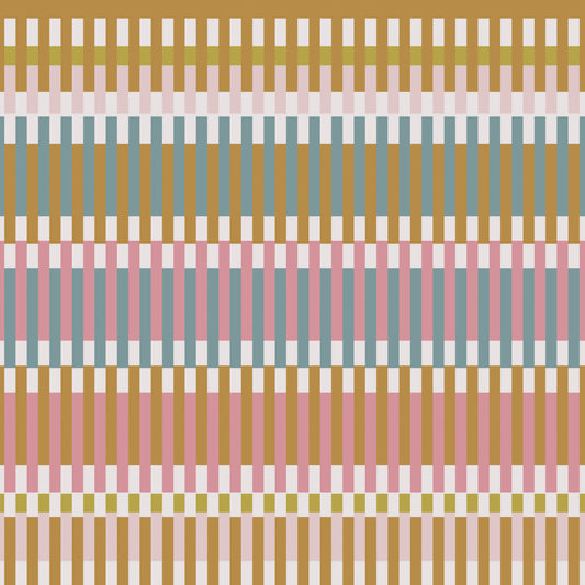 Carta da parati Blocchi Intrecciati Retrò