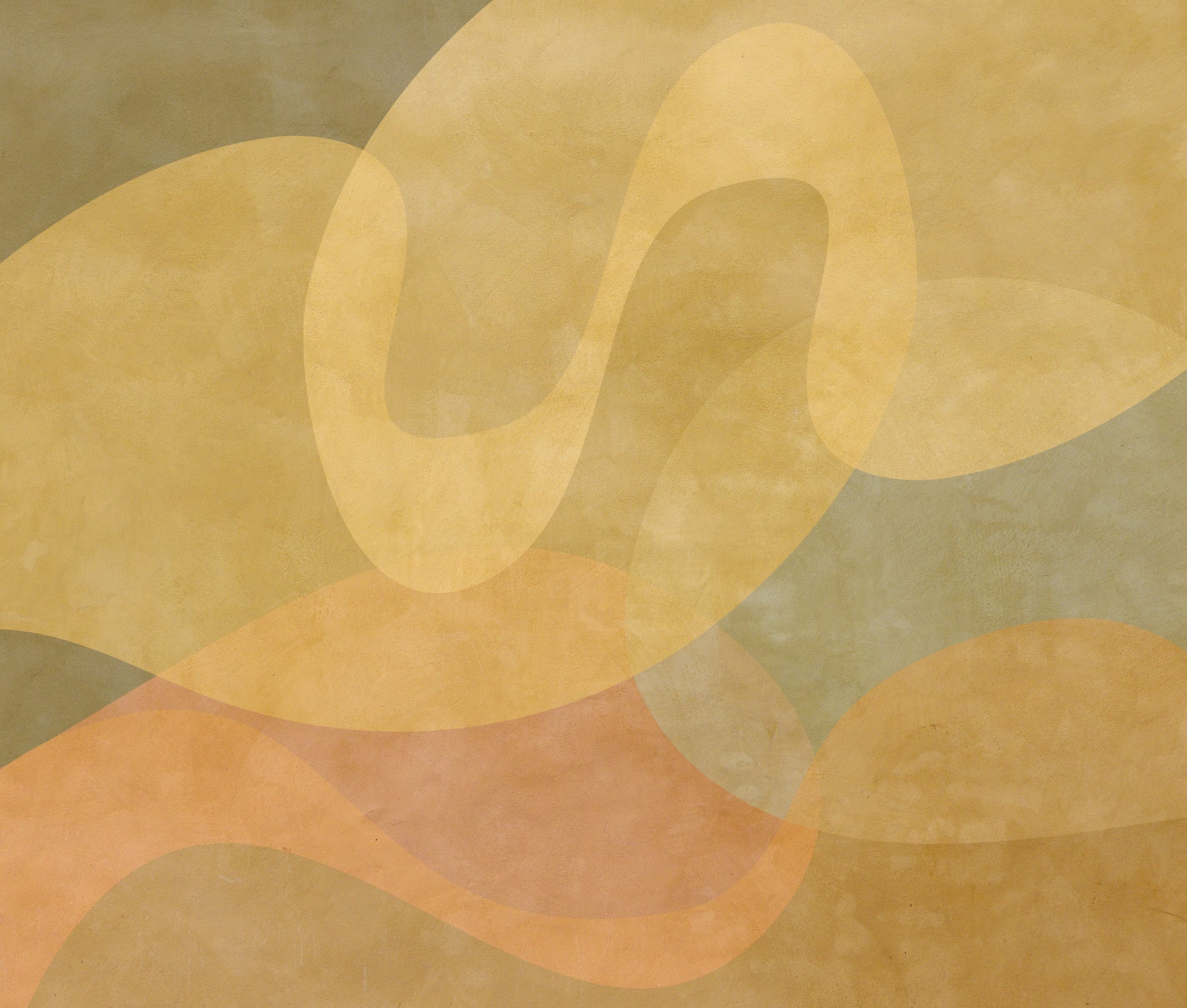 Dining area featuring Golden Ochre Organic Flow wall mural soft layering