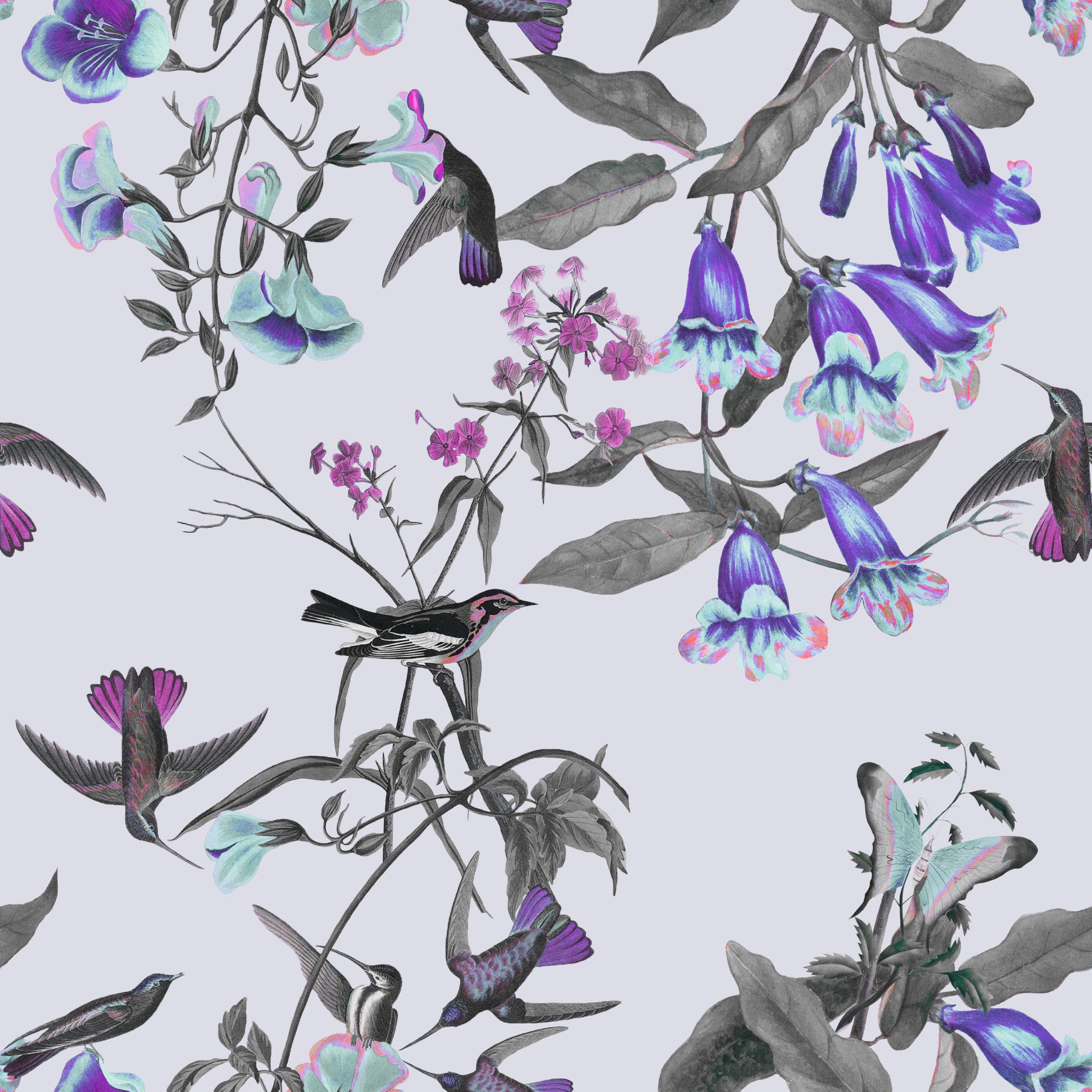 Papier peint Floraison Crépusculaire Aviary