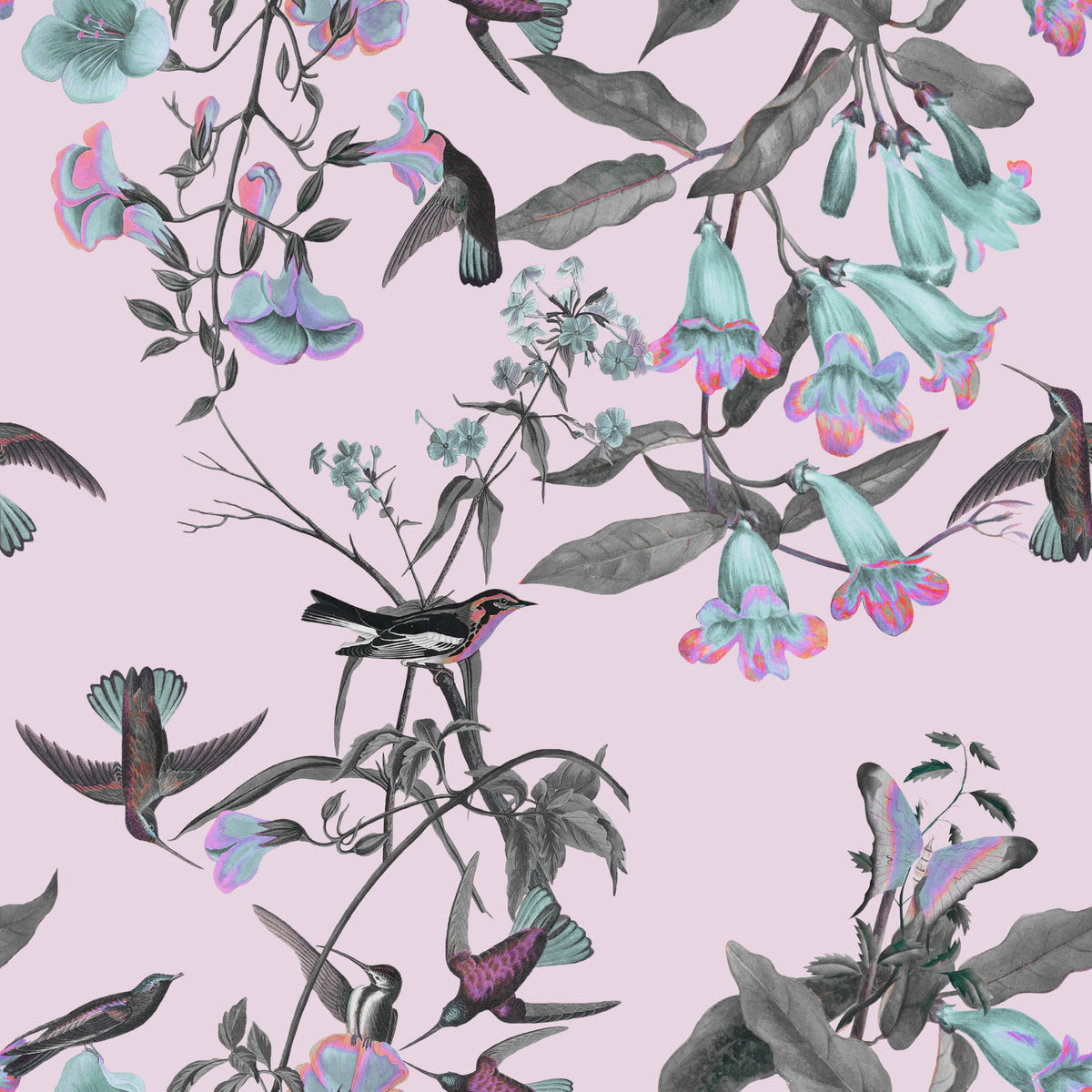 Aviario de colores pastel encantados Tapet in your room