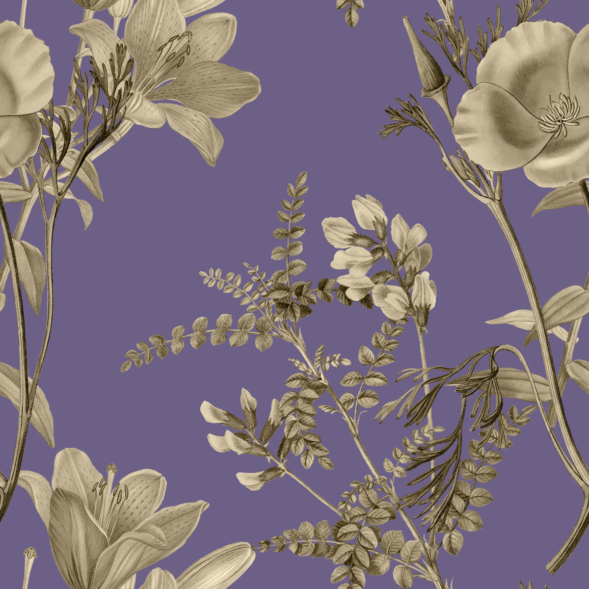 Ensueño floral vintage Wallpaper⁠
