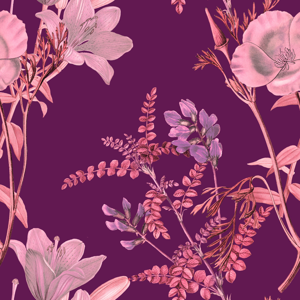 Ciruela botánica opulenta Wallpaper⁠ in your room — zoomed