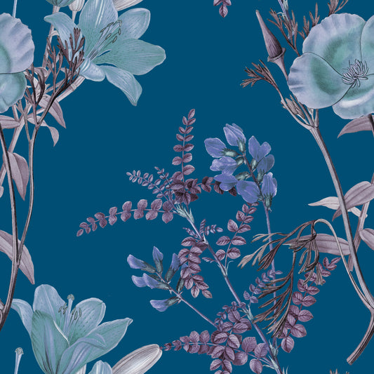 Elegancia botánica nocturna Wallpaper⁠
