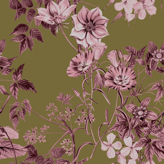 Vintage Botanische Blush Tapete