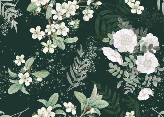 Elegancia de la floración del bosque Wall Mural