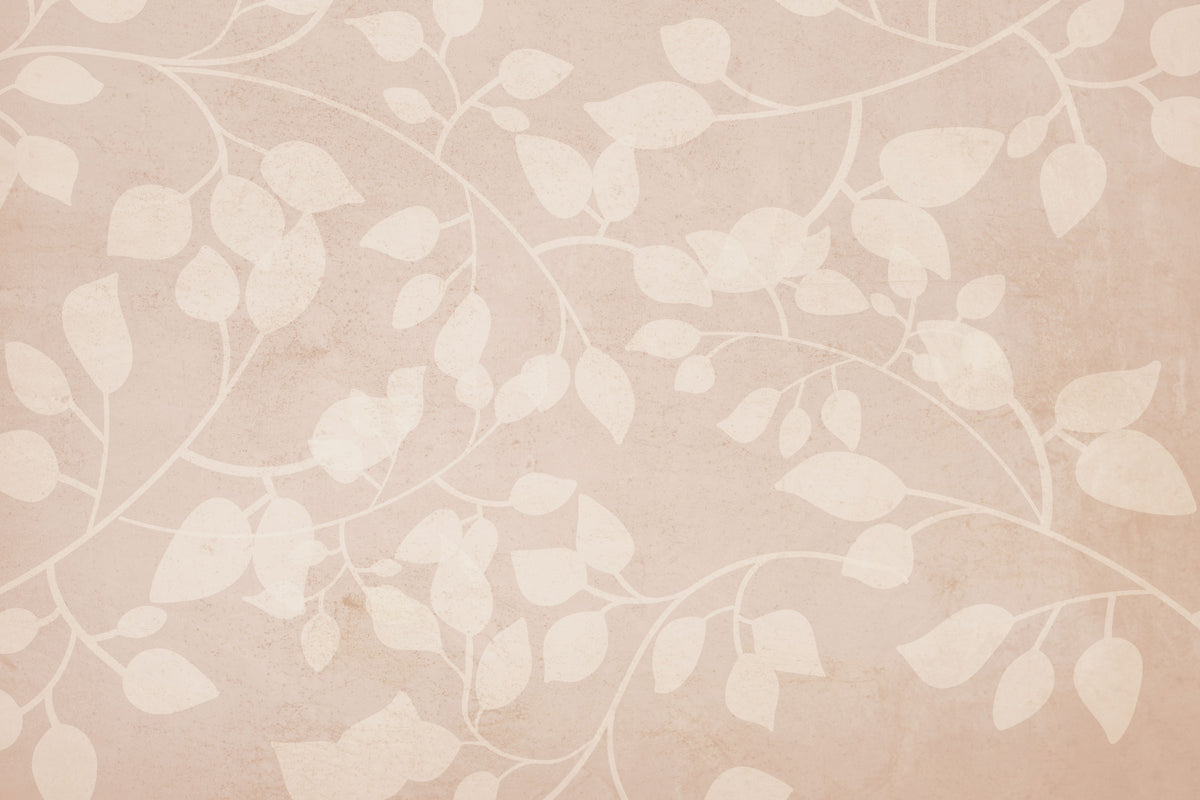 Fresque Murale Botanical Embrace Blush in your room — zoomed