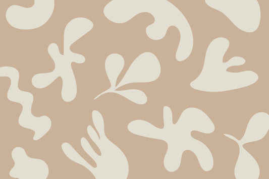 Organic Flow in Beige Wall Mural