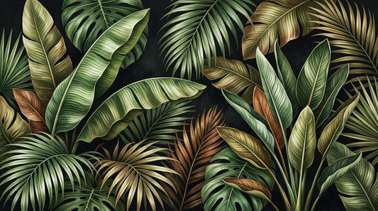 Tapet mural cu design botanic