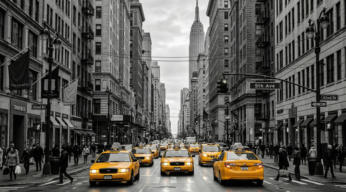 Manhattans Goldrausch Wandbild in your room — zoomed