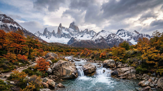 Fitz Roy Höstflod Väggmålning