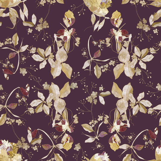 Papel de Parede Flor Botânica de Ameixa