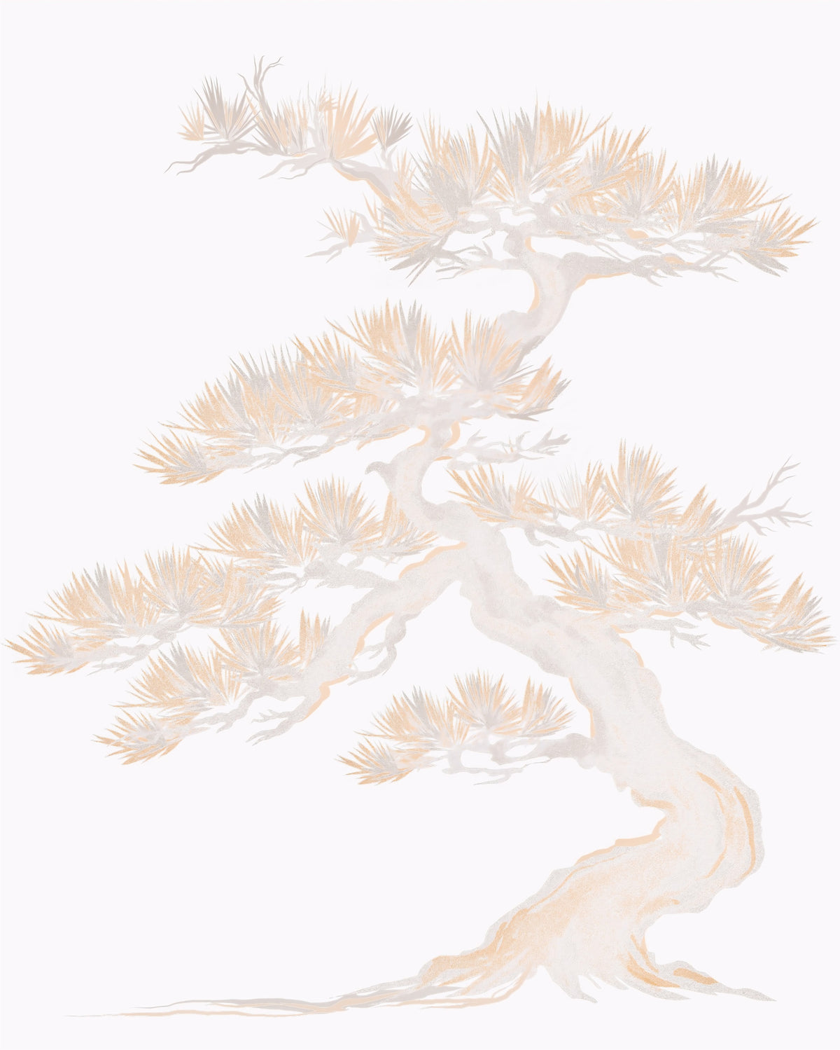 Papier peint mural Matsu pin pastel style japonais in your room — zoomed