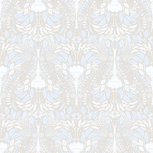 Seren botanisk blomster Cottagecore pastell tapet⁠