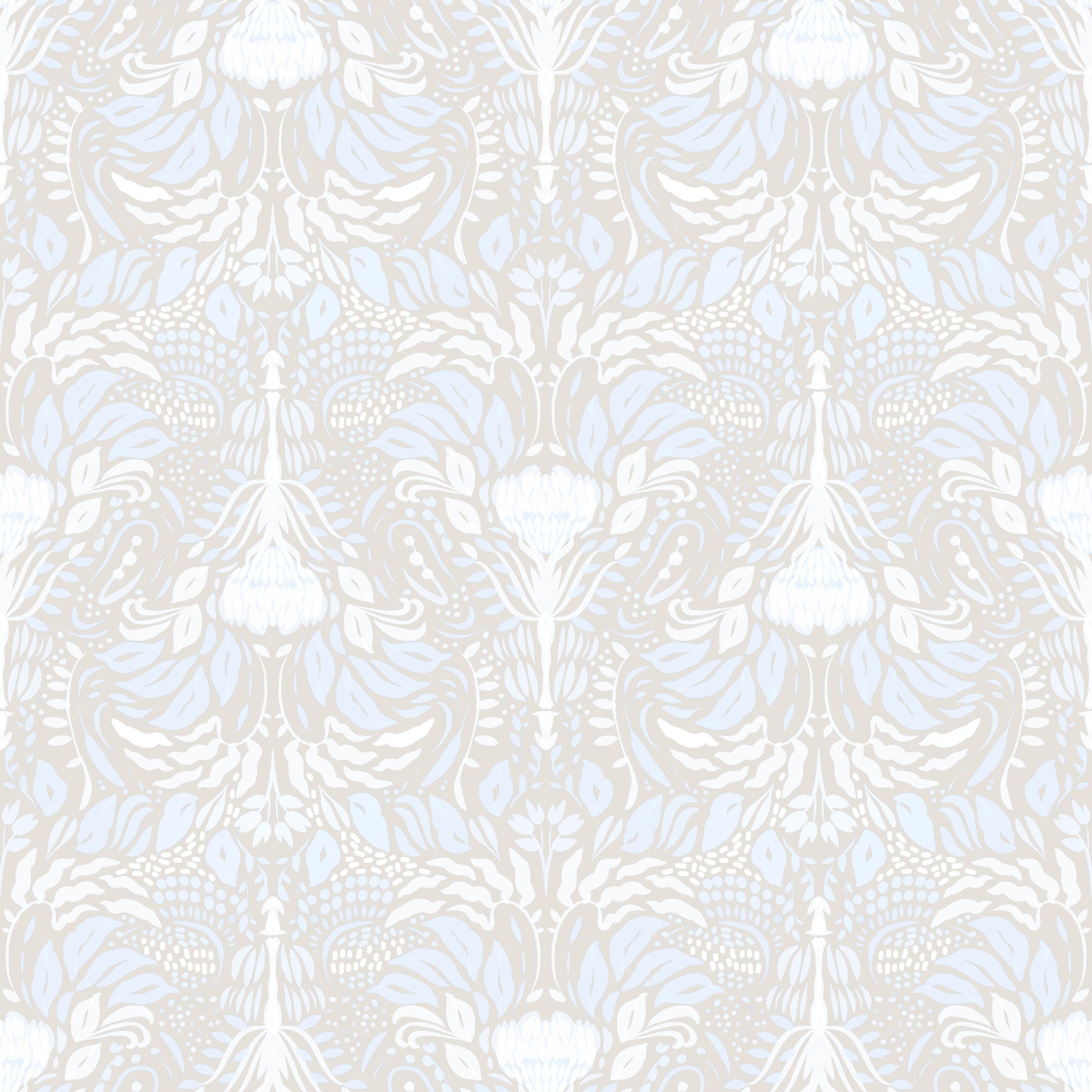 Carta da parati Serene Botanical Bloom Cottagecore pastello