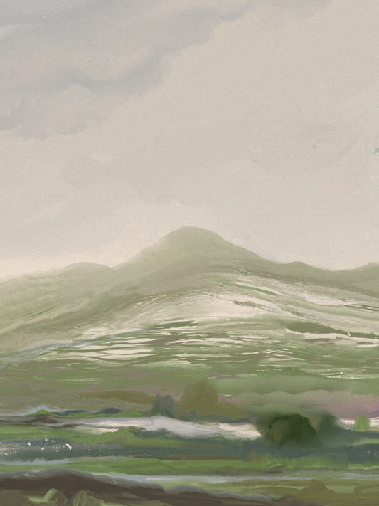 Pastorale abstrakte Landschaft Wandbild