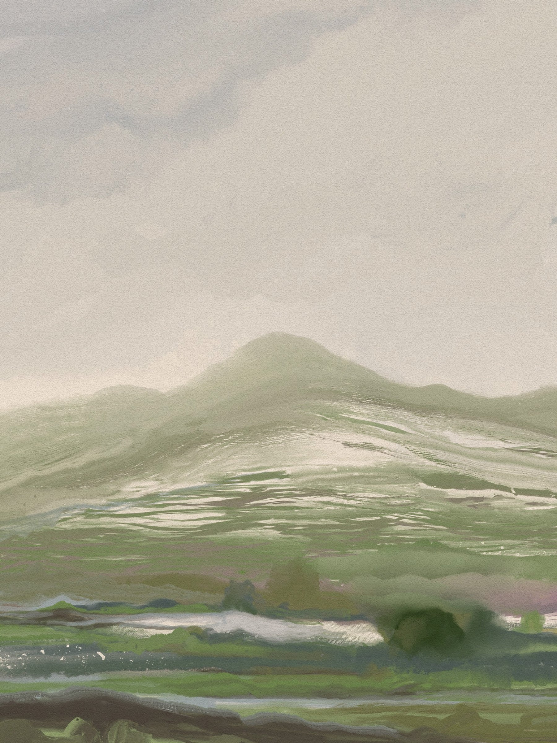 牧歌的な抽象風景 壁画