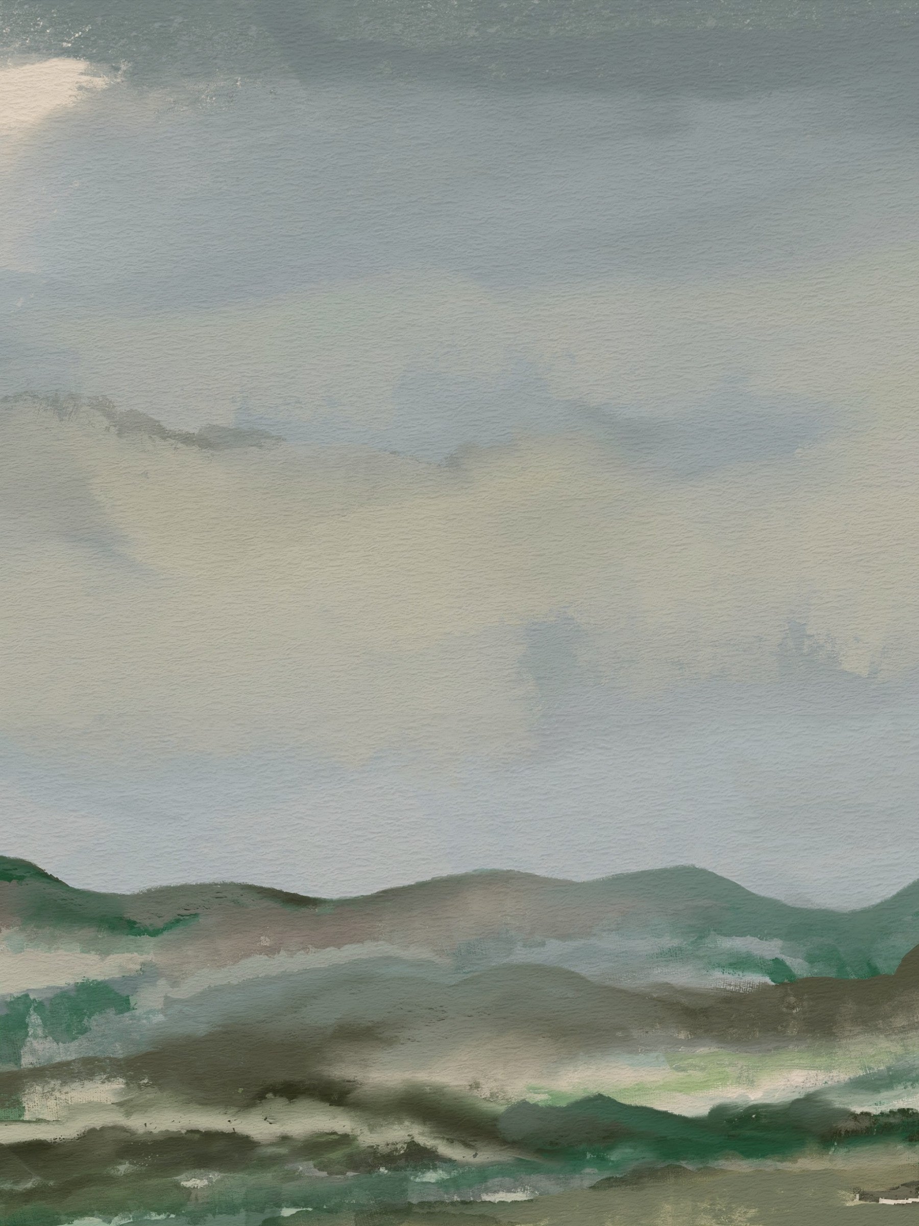 Wandbild Serene Hillside Horizon