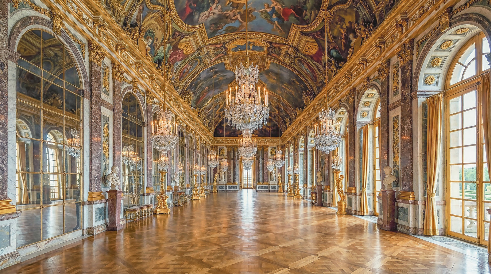 Palais de Versailles : Fresque murale Grandeur de la Galerie des Glaces