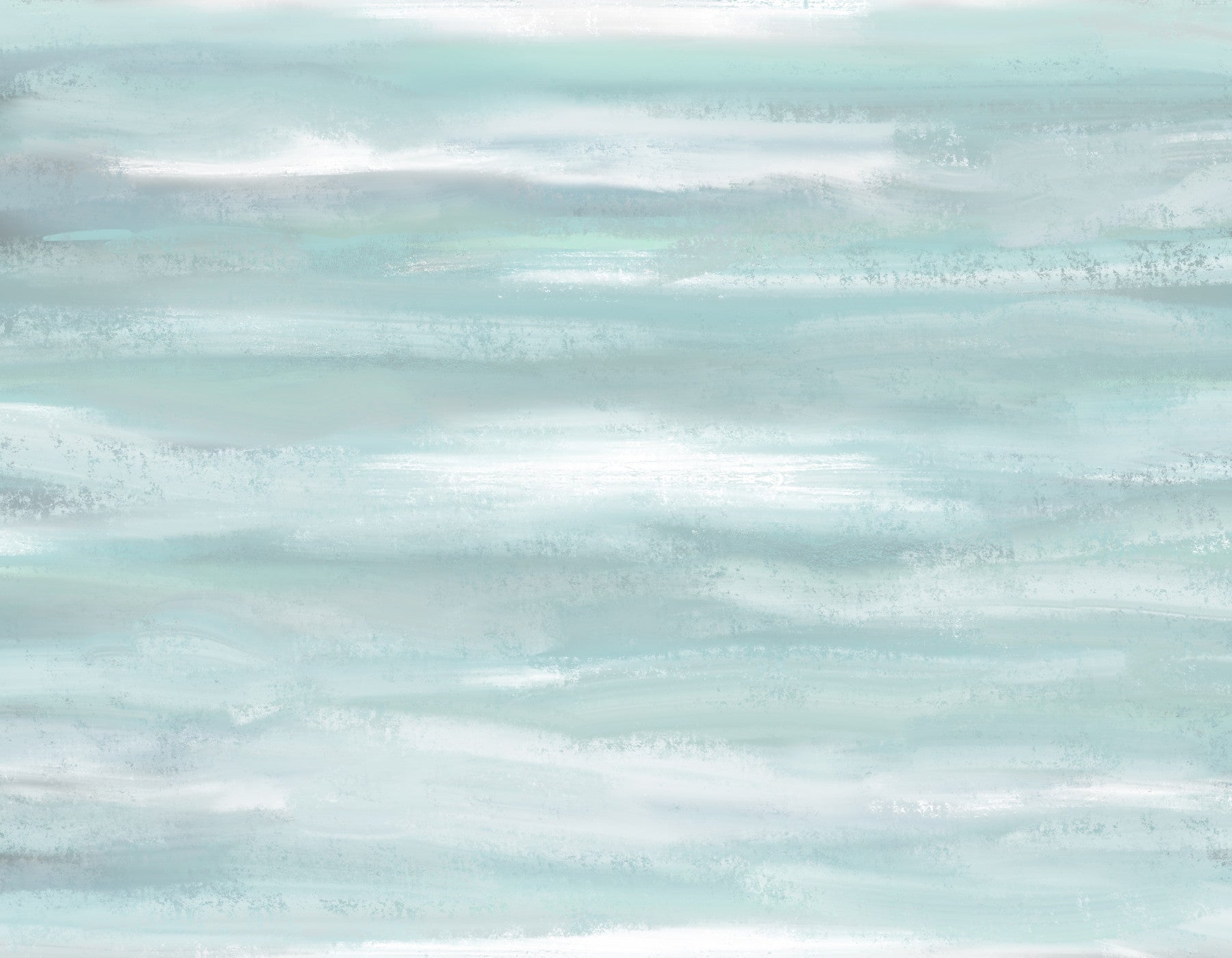 Aqua Horizon Strokes wall mural covering a Café Dining in soft teal and white