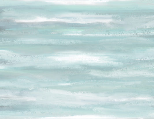 Aqua Horizon Strokes Wandbild