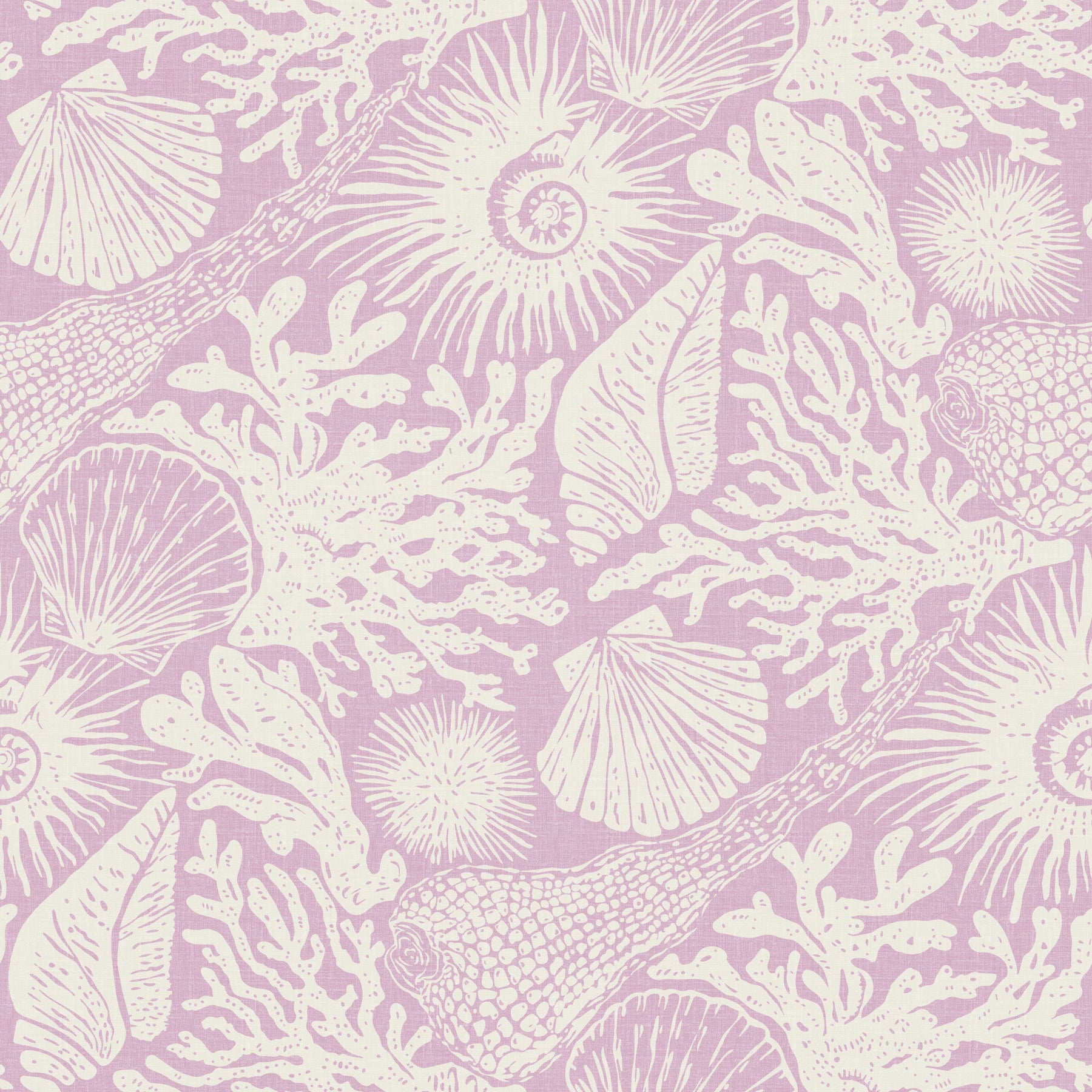 Boho Muschel- & Korallen-Lavendel-Tapete⁠