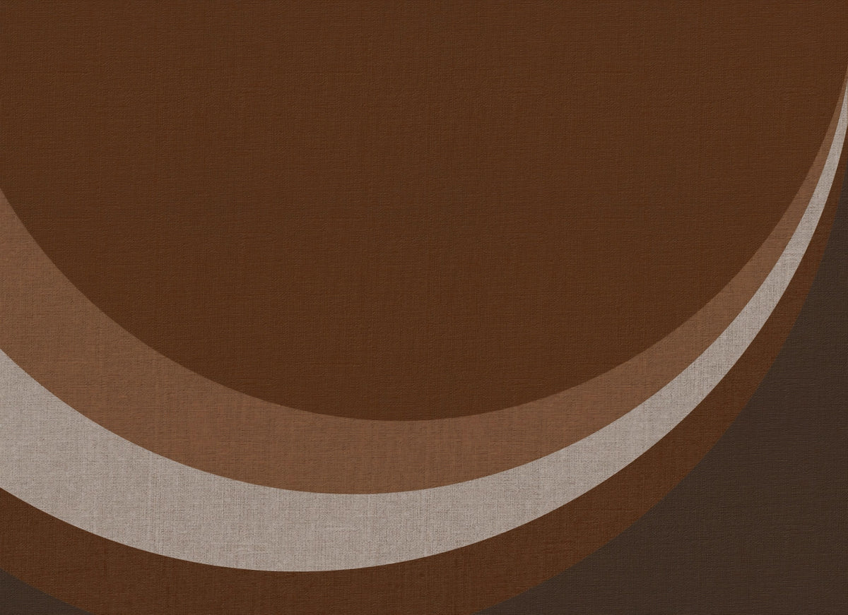 Murale da parete con design astratto geometrico onde ritmo cacao in your room — zoomed