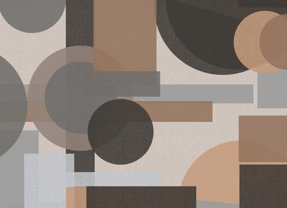 Murale da Parete Astratto Armonia Geometrica Terrosa in your room — zoomed