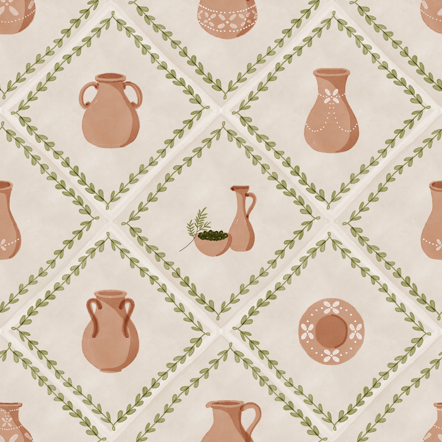 Toscana Savikoristeiset Laattatapetit