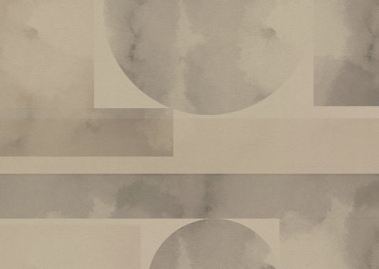 Earthy Horizon Geometry Shapes Abstract  Wall Mural