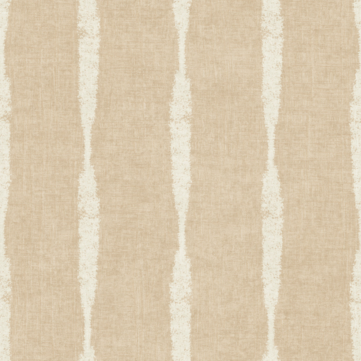 Creamy White Textured Distressed Stripes on Warm Beige Wallpaper⁠ in your room