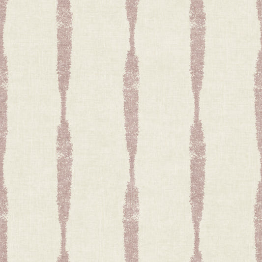 Papier peint crème à rayures texturées délavées rose nude