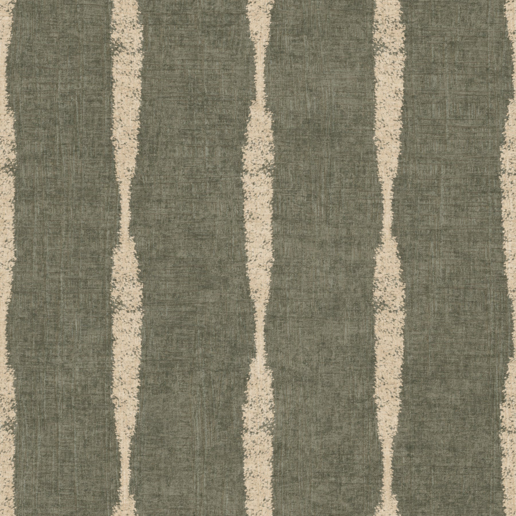 Warm beige gestructureerde verweerde strepen op gedempte groene behang⁠