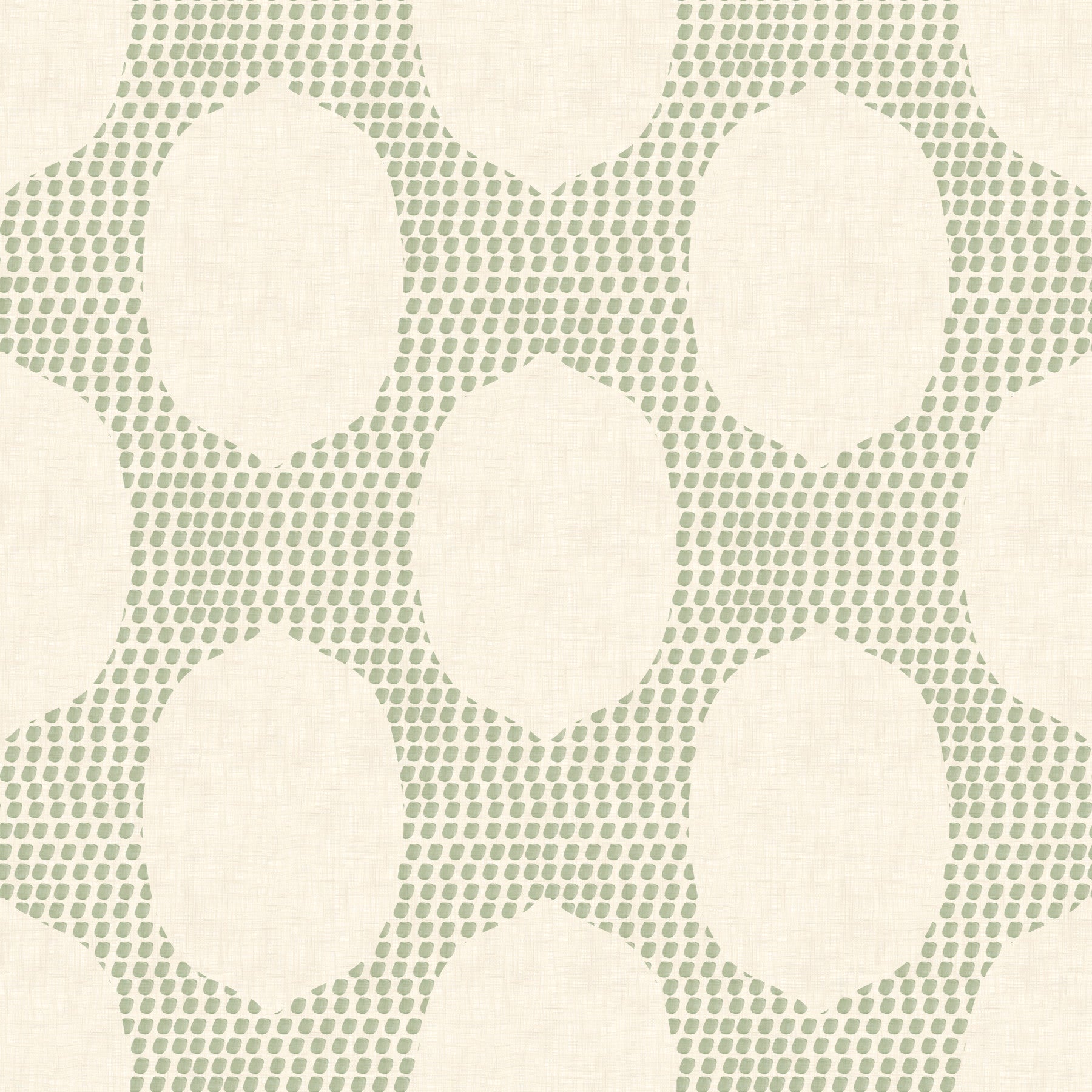 Beachy Boho Costal Green Mosaic Wallpaper⁠