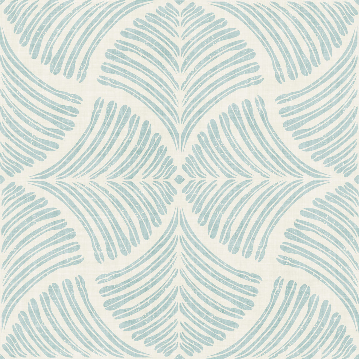 Pastellblaues strukturiertes Muschel-Fächer Japandi minimalistisches Tapetenmuster in your room — zoomed