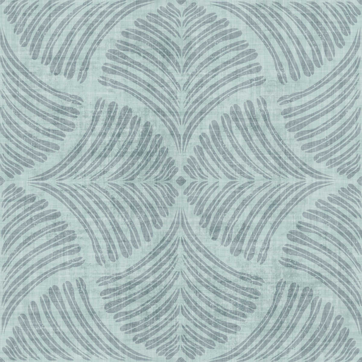 Soft Blue Textured Scallops Fan Japandi Minimalist  Wallpaper⁠