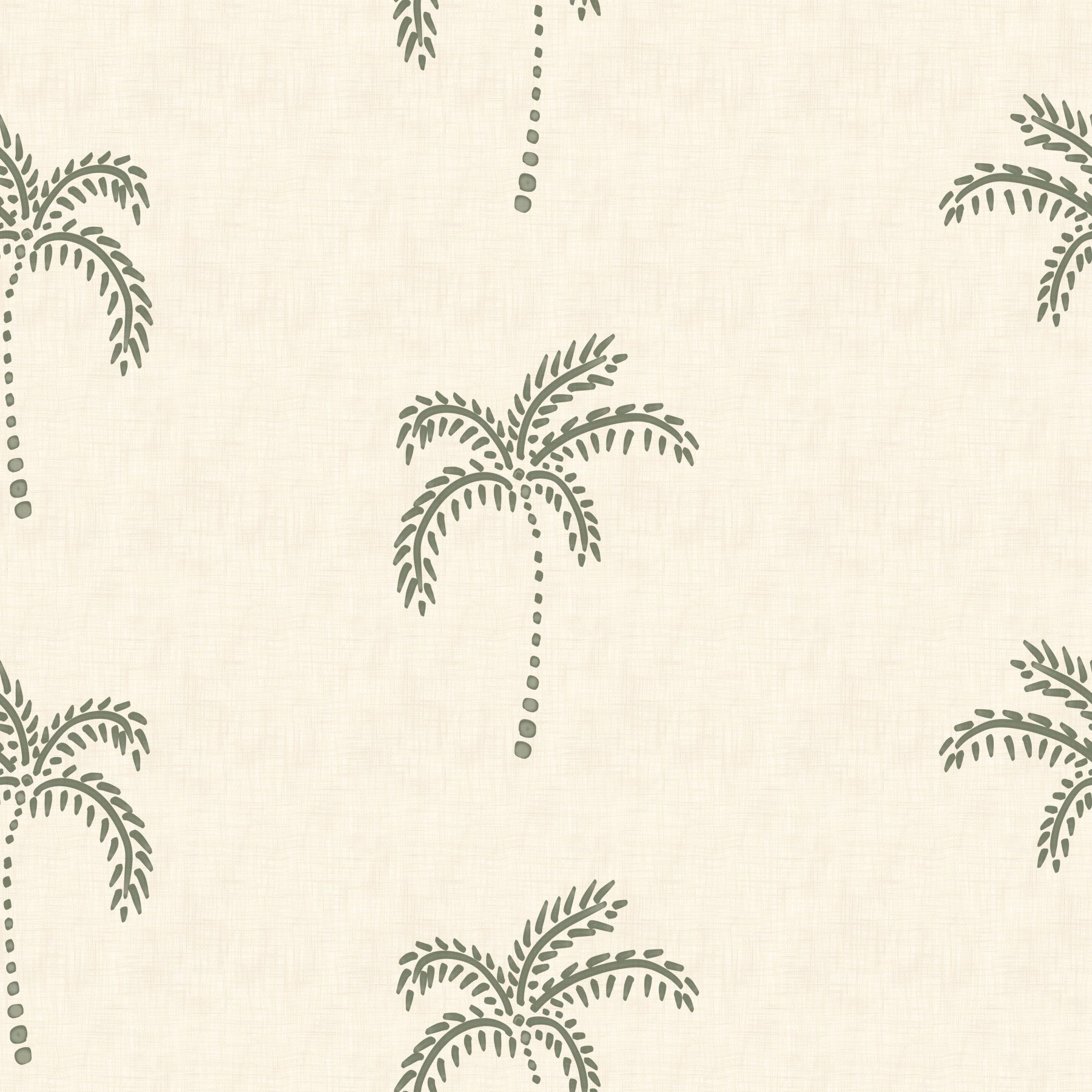 Bedroom interior styled with the lovely Tropical Palms Wallpaper.