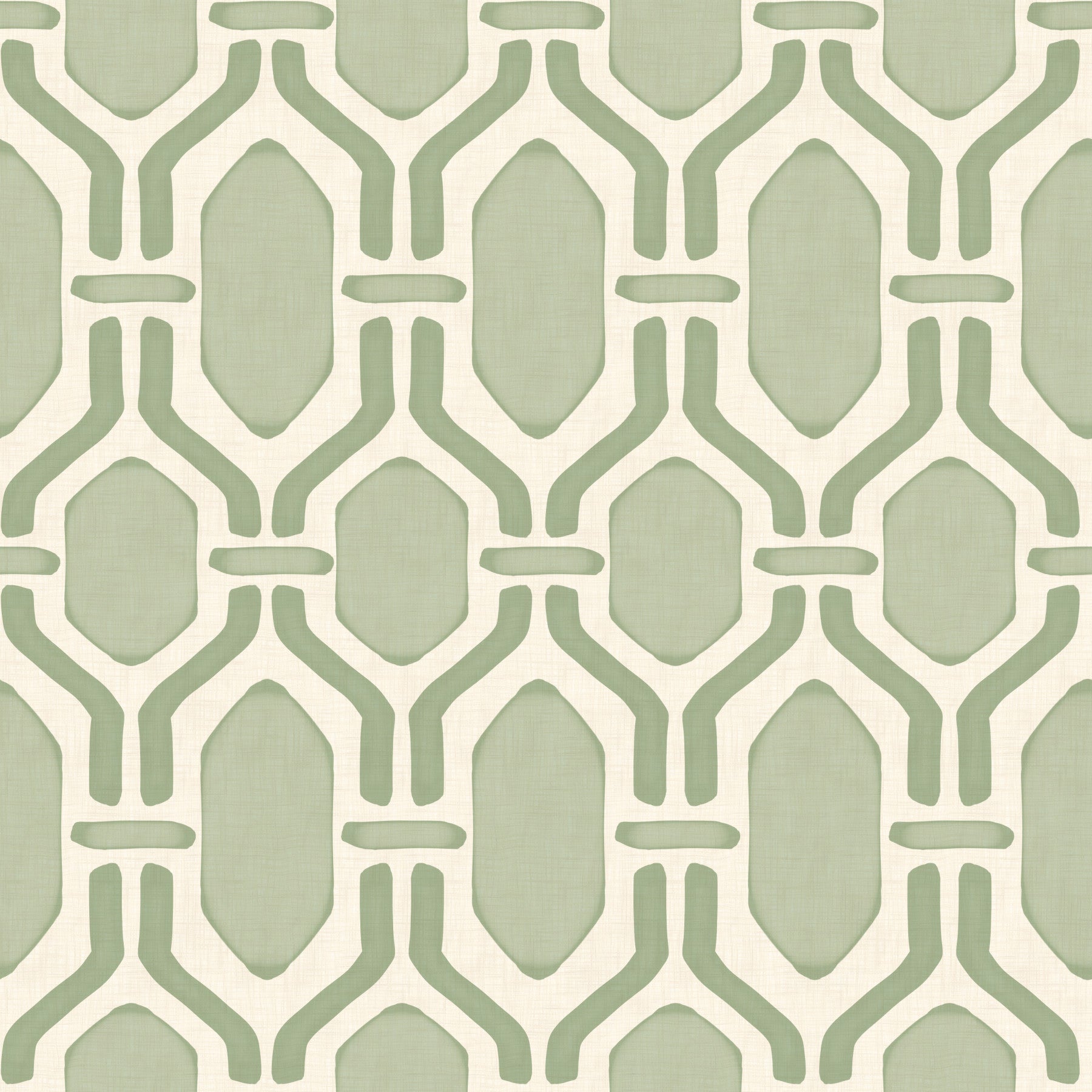 Tapet Art Deco Trellis Verde Coastal