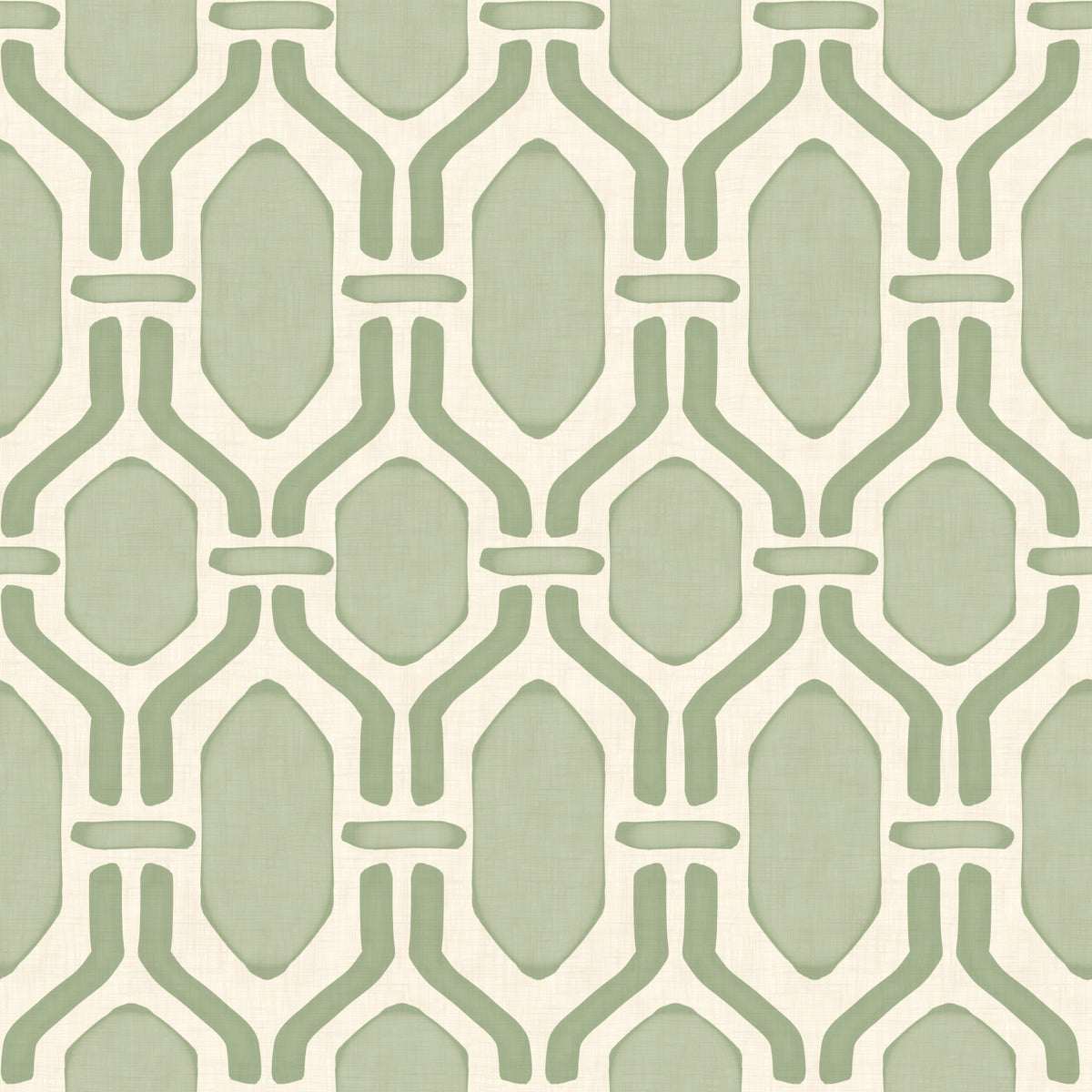 Papier peint treillis Art déco vert côtier in your room — zoomed