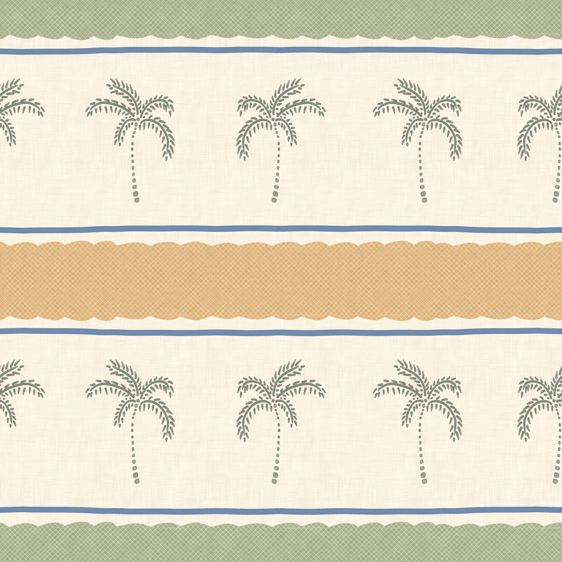 Marrakesh Horizontal gestreifte Ornament-Tapete