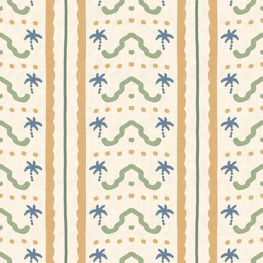 Marrakesh Striped Ornament Wallpaper⁠