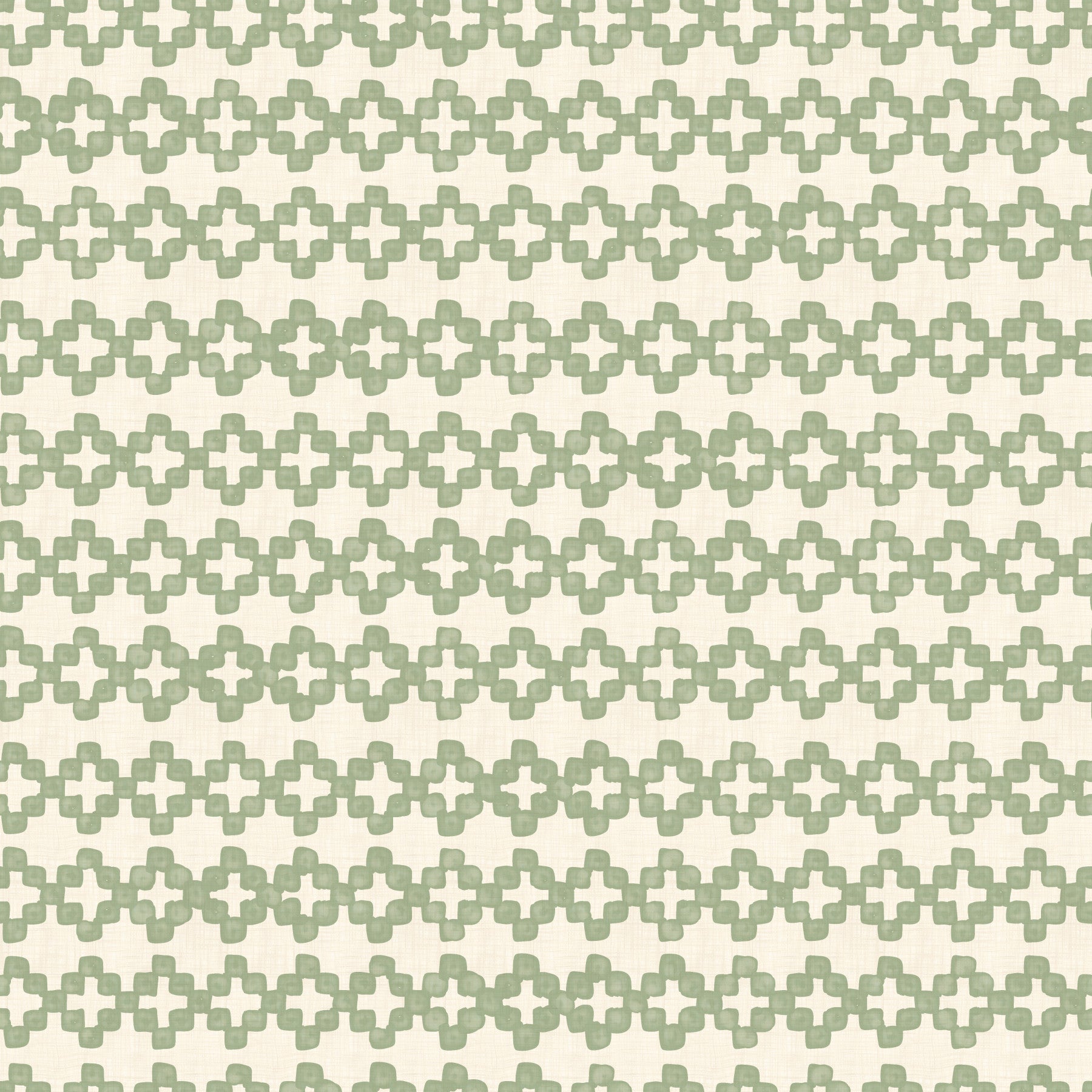 Tapet Zellige Cross Ornament Verde Coastal