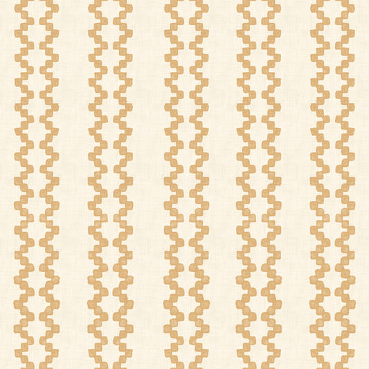Zellige Striped Ornament Sand Wallpaper⁠