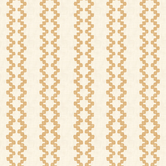 Zellige Striped Ornament Sand Wallpaper⁠