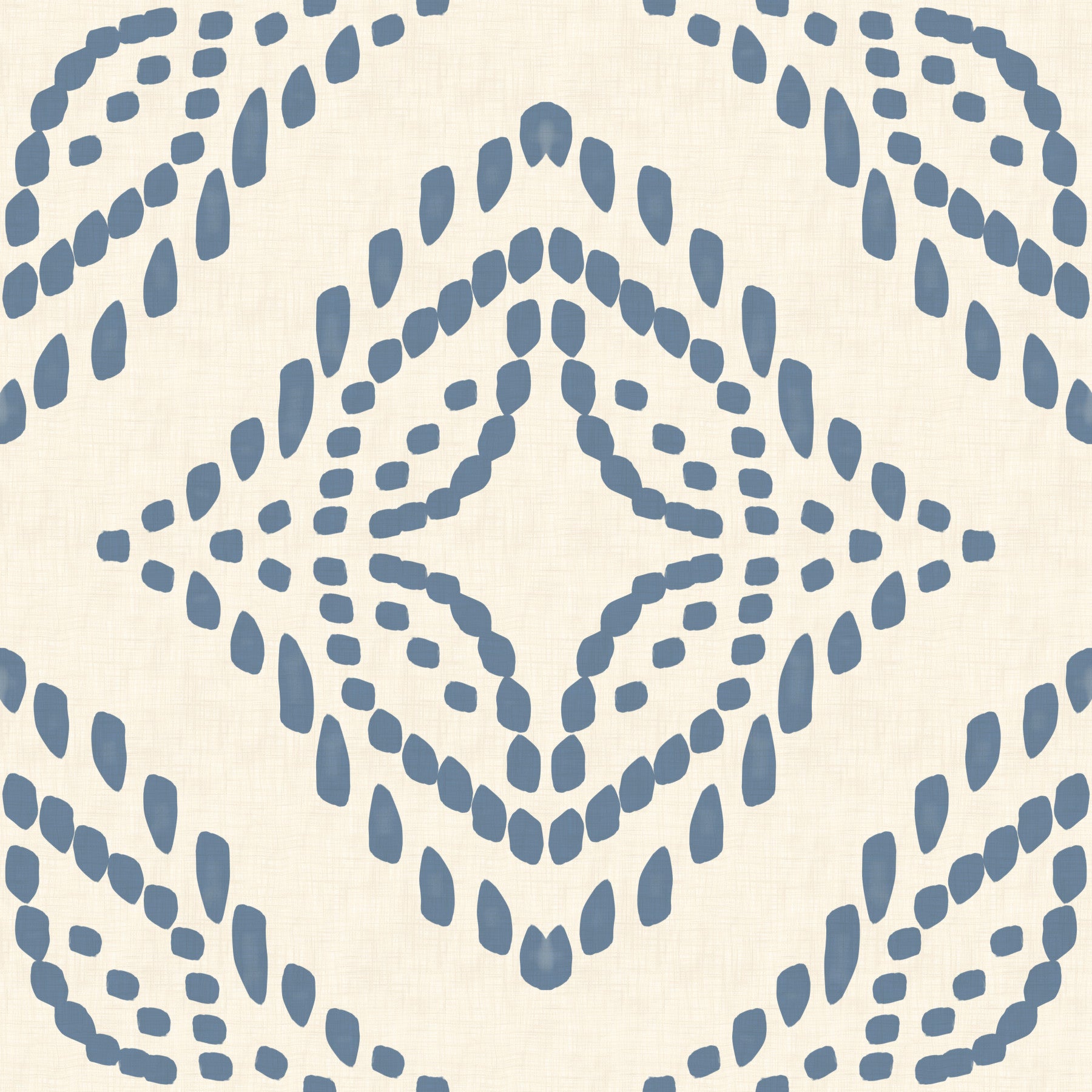 Carta da parati Ornament a stampa a blocchi blu ardesia