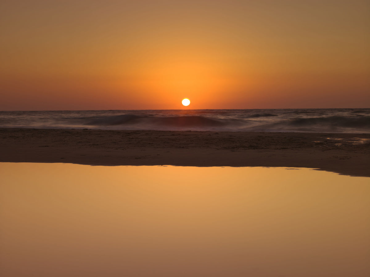 Goldener Ozeanhorizont Wandbild in your room — zoomed