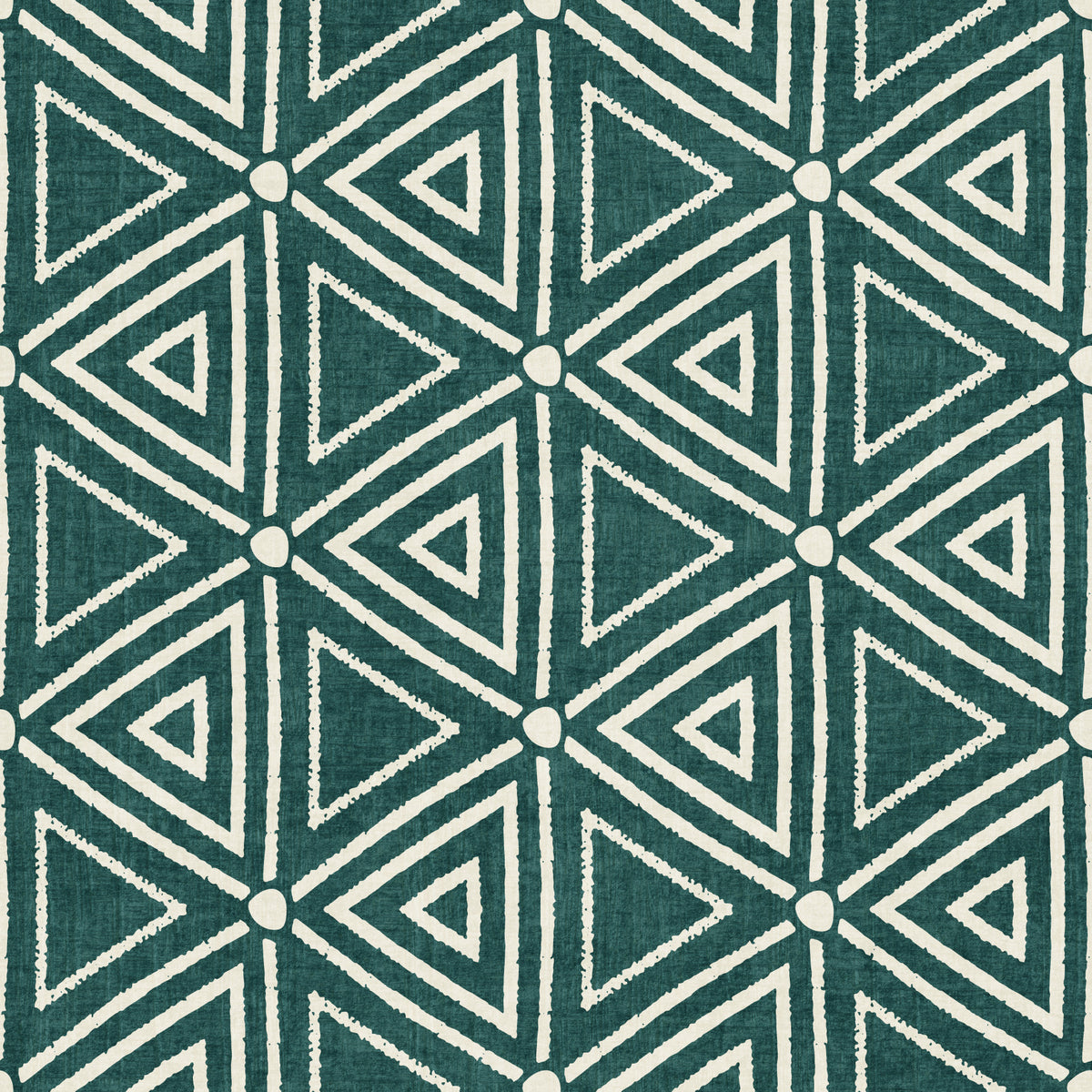 Strukturiertes Mudcloth Geometrische Dreiecke Boho Tiefes Teal Tapete in your room