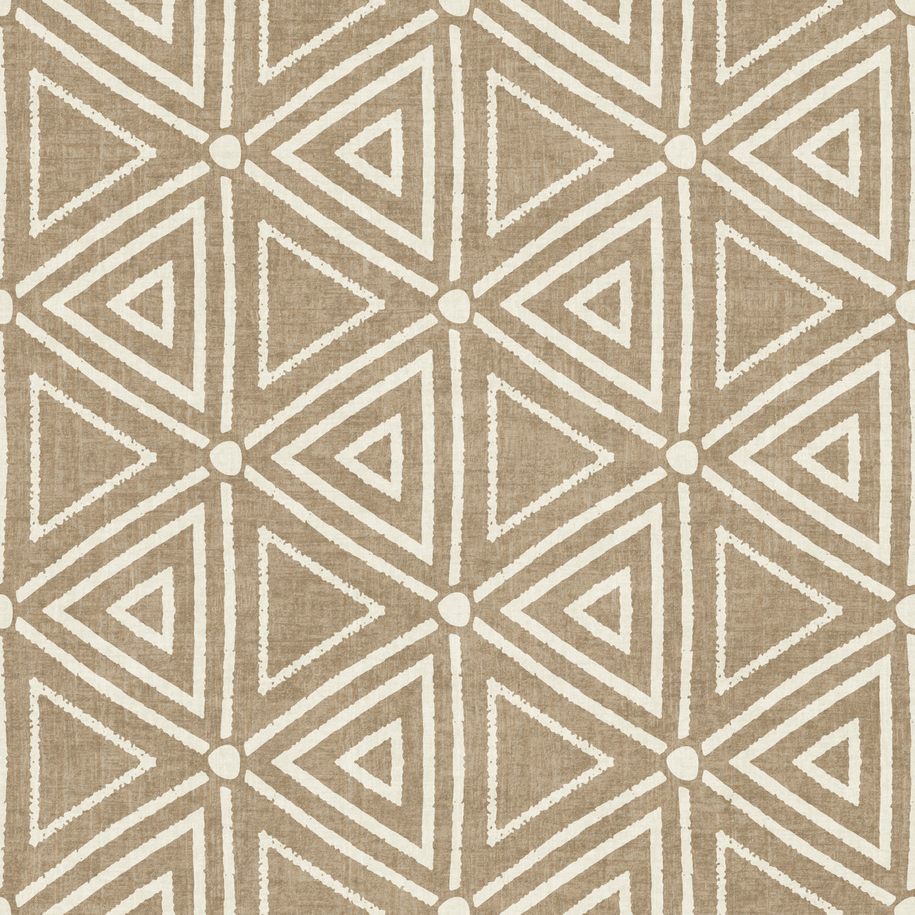 Rakennekangas Geometriset Kolmiot Boho Hiekka Beige Tapetti